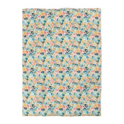 Ocean Pebble Drift Microfiber Duvet Cover
