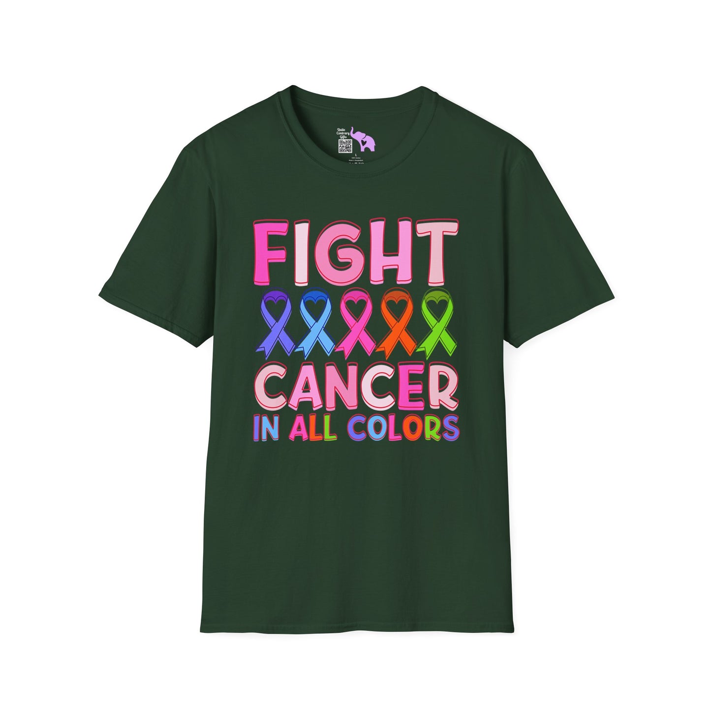 Fight Cancer in All Colors 6 Adult T-shirt