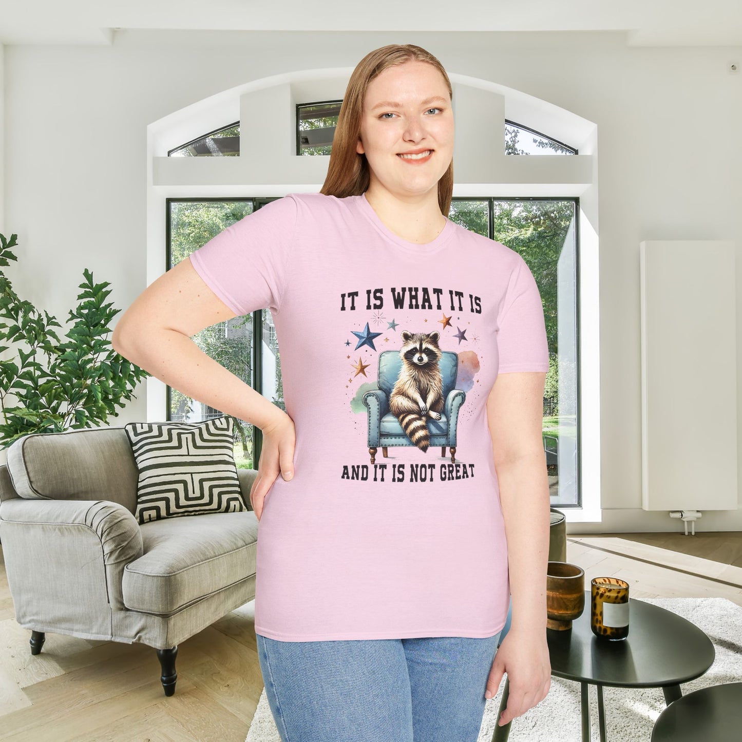 It Is What It Is And It's Not Great Racoon (2) Adult T-shirt