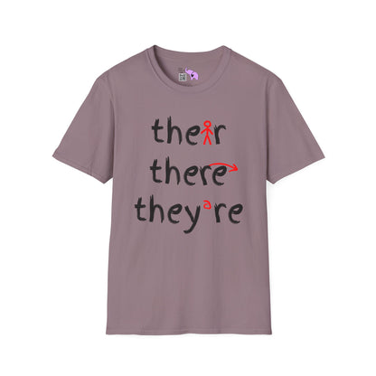 Their There They're Grammar Adult T-shirt