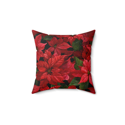 Crimson Noel Throw Pillow