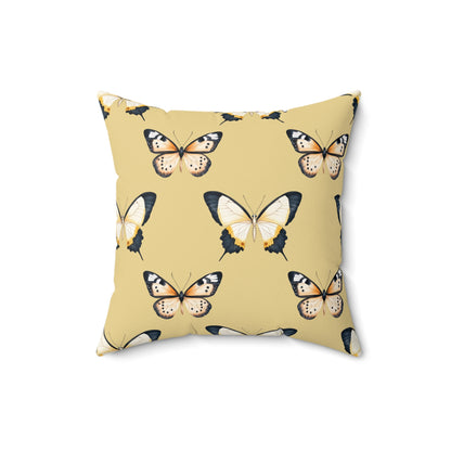 Golden Flutter Throw Pillow