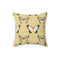 Golden Flutter Throw Pillow
