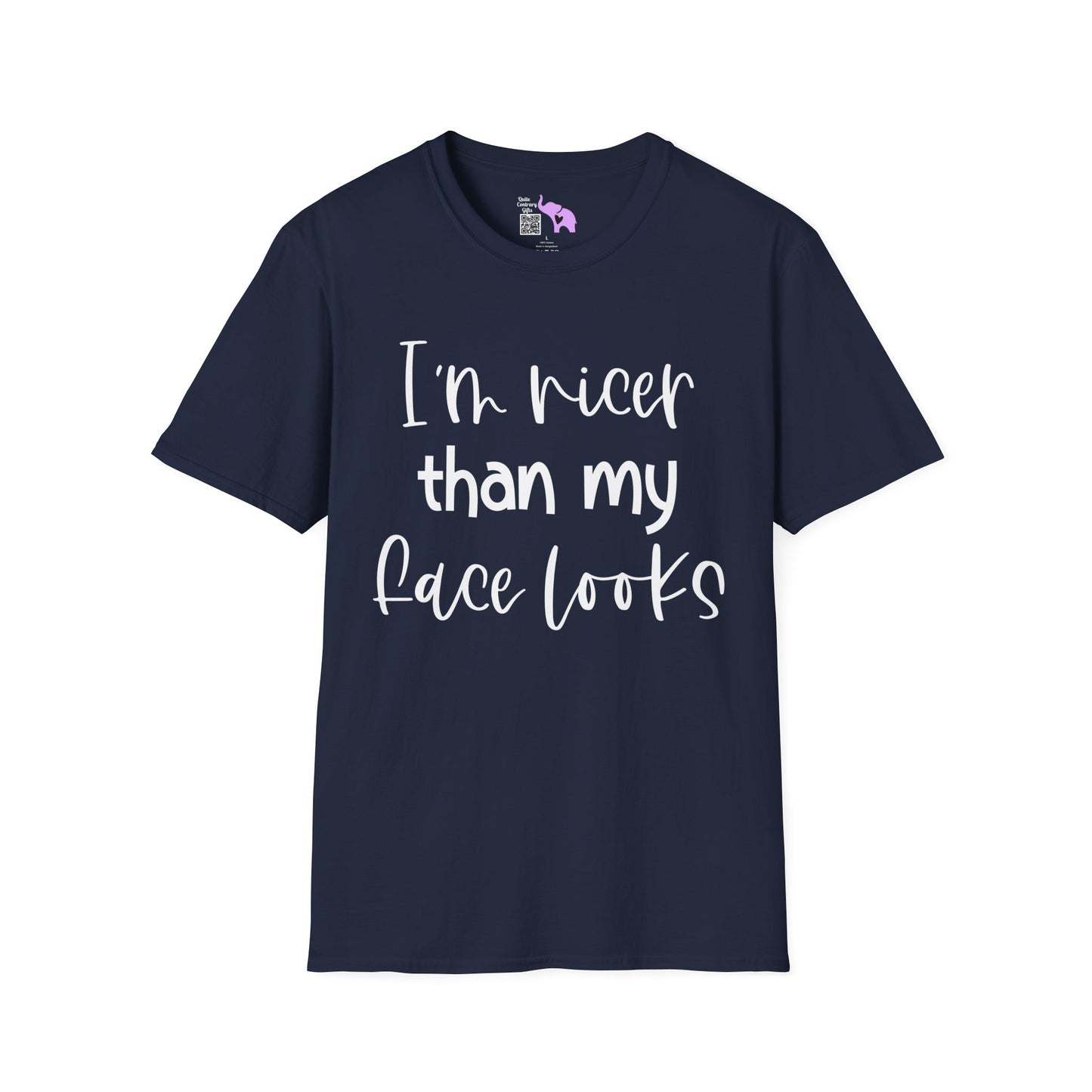 I'm Nicer Than My Face Looks Adult T-shirt