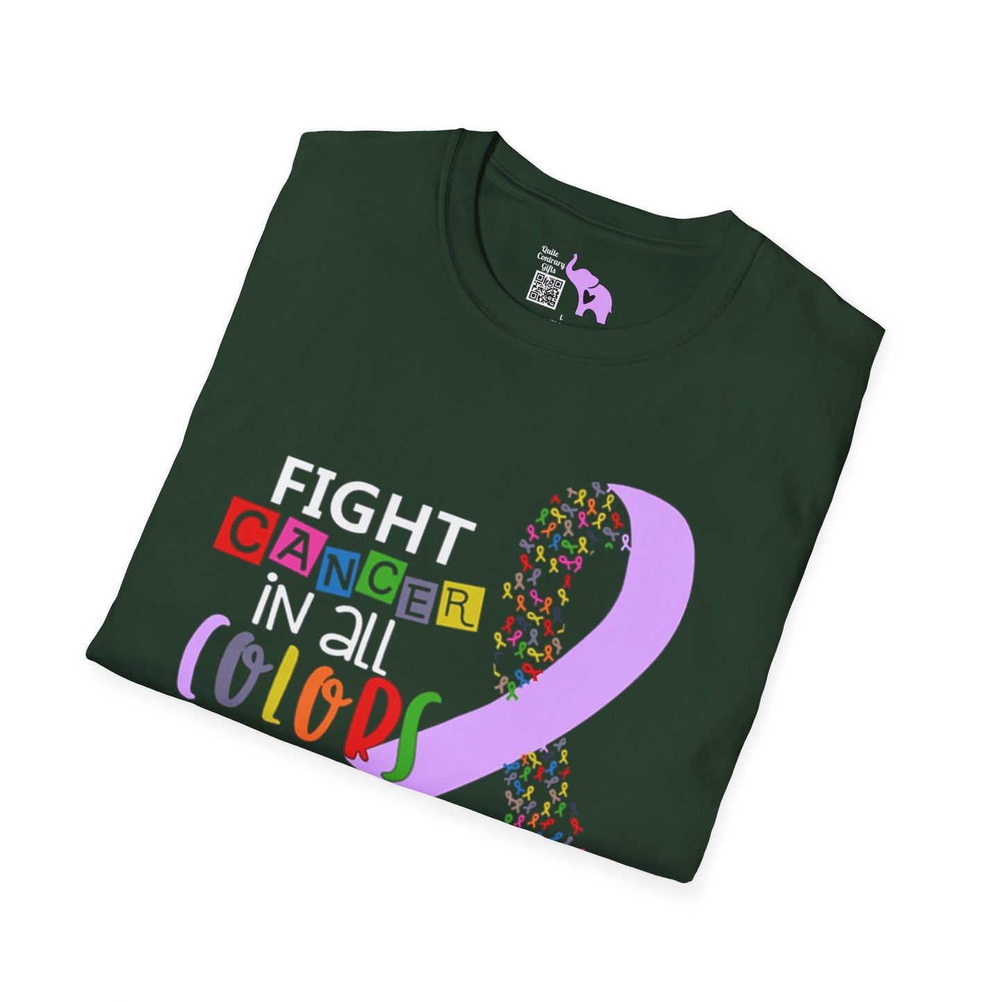 Fight Cancer in All Colors 14 Adult T-shirt