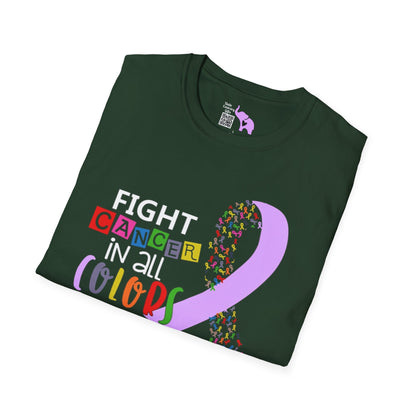 Fight Cancer in All Colors 14 Adult T-shirt