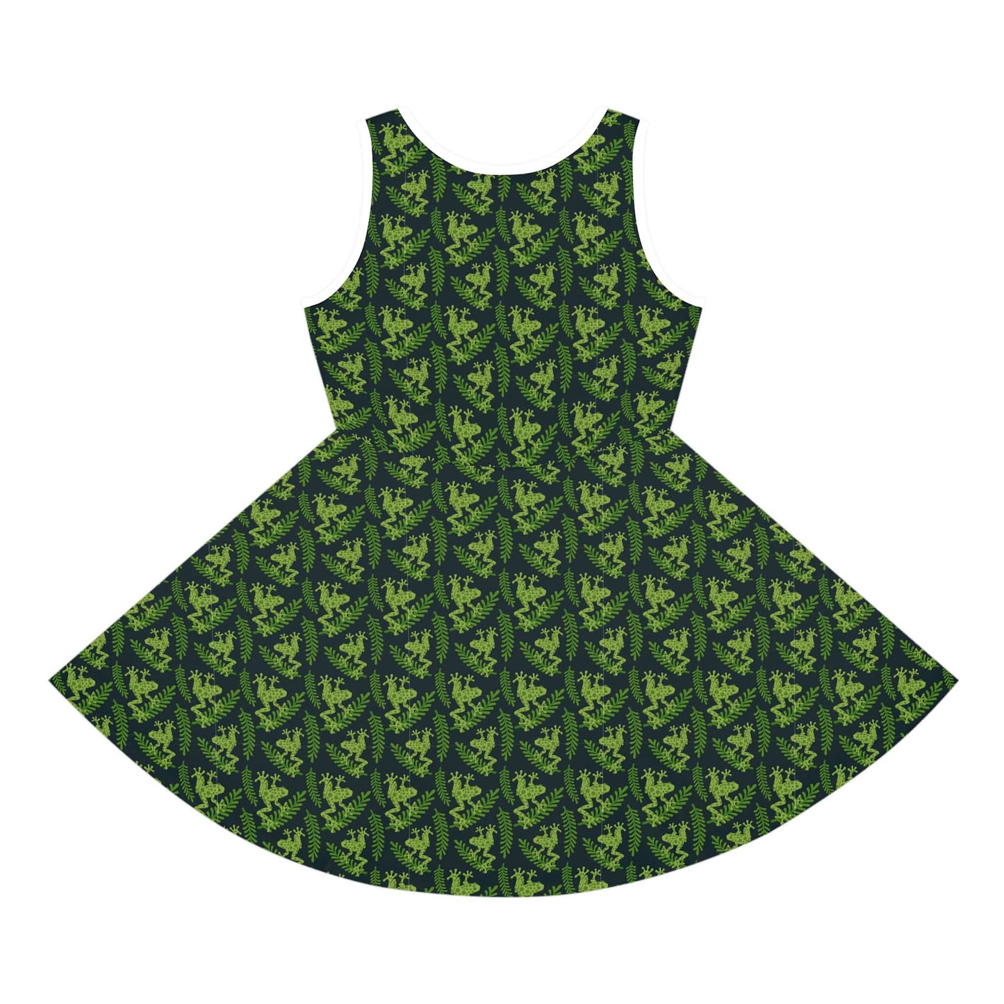 Emerald Canopy Frogs Girls' Sleeveless Sundress