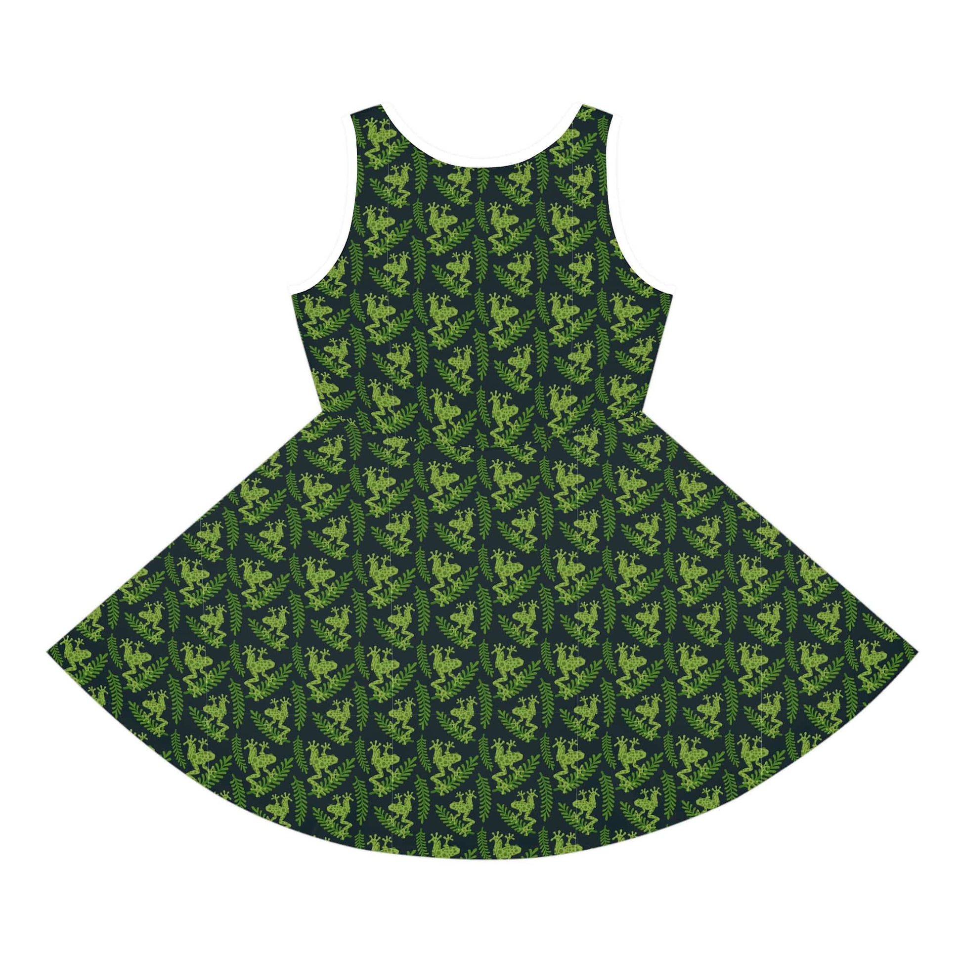 Emerald Canopy Frogs Girls' Sleeveless Sundress