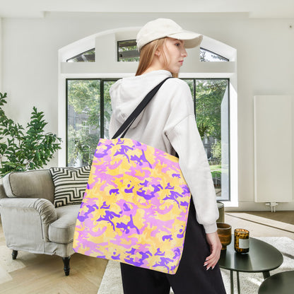 Peach Sorbet Camo Canvas Tote Bag