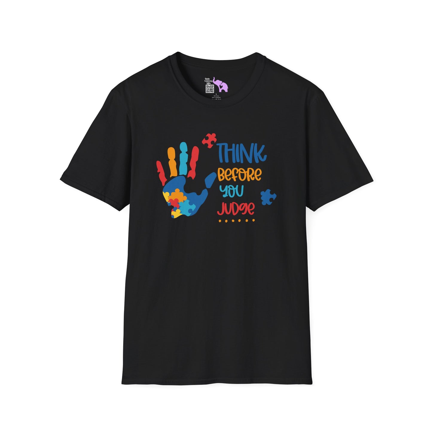 Think Before You Judge Autism Awarness Adult T-shirt