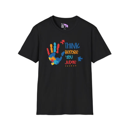 Think Before You Judge Autism Awarness Adult T-shirt