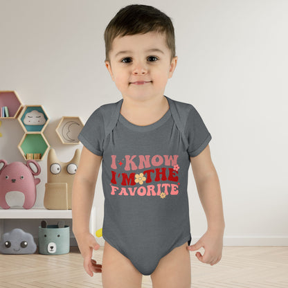 I Know I'm The Favorite Infant Baby Rib Bodysuit