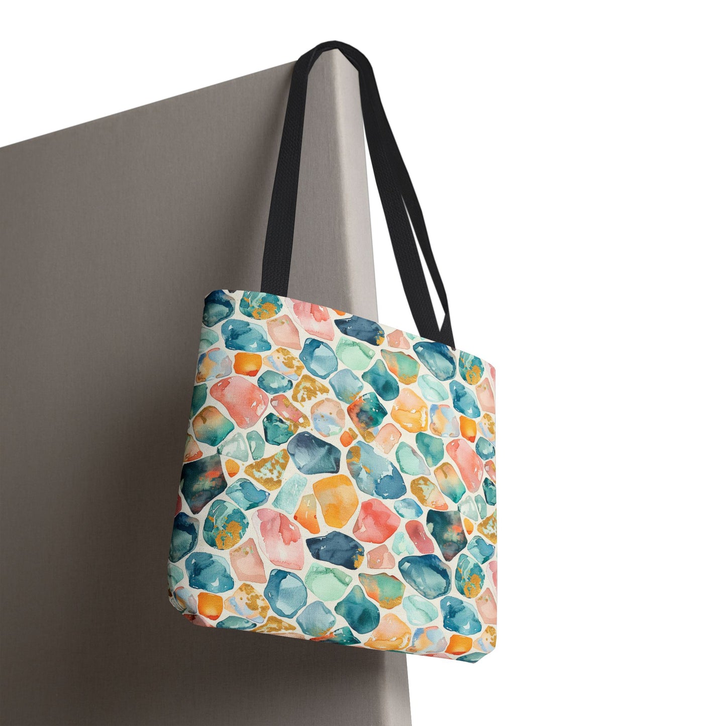 Ocean Pebble Drift Canvas Tote Bag