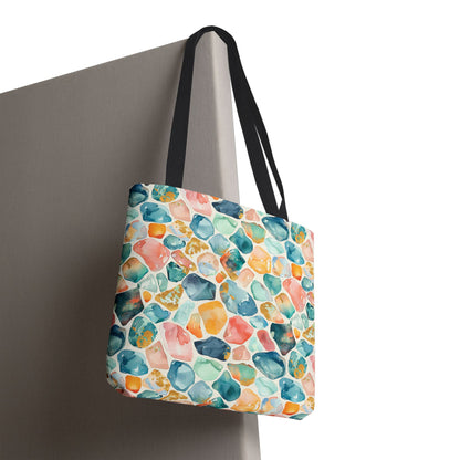 Ocean Pebble Drift Canvas Tote Bag