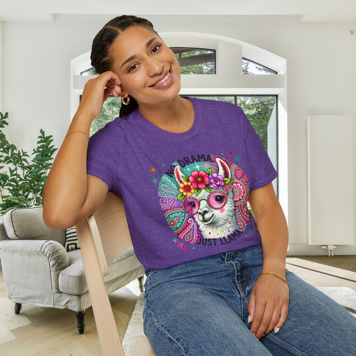 No Drama Just Llama Adult T-shirt