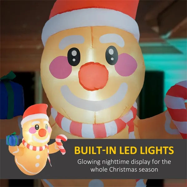 Window Surprise Gingerbread Man LED Inflatable