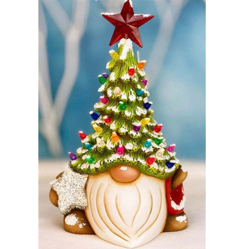 Ceramic Gnome Christmas Tree Doll