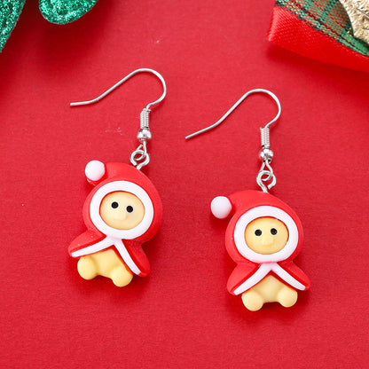 Cartoon Christmas Character Earrings