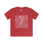 I Am Seven Typography Youth Softstyle Tee