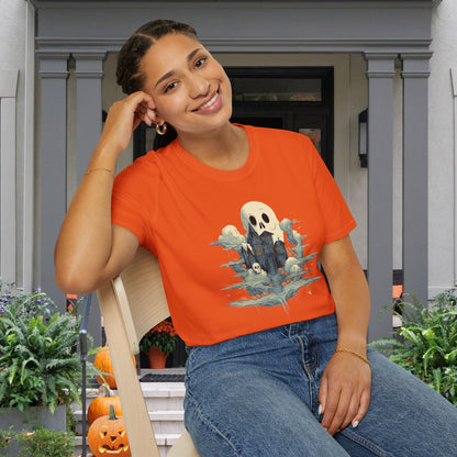 Creepy Ghost 14 Adult T-shirt