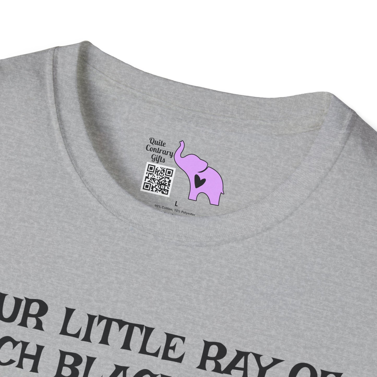 Your Little Ray of Pitch Black Has Arrived (Rainbow) Adult T-shirt