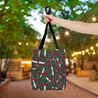 Holiday Brushstrokes Canvas Tote Bag