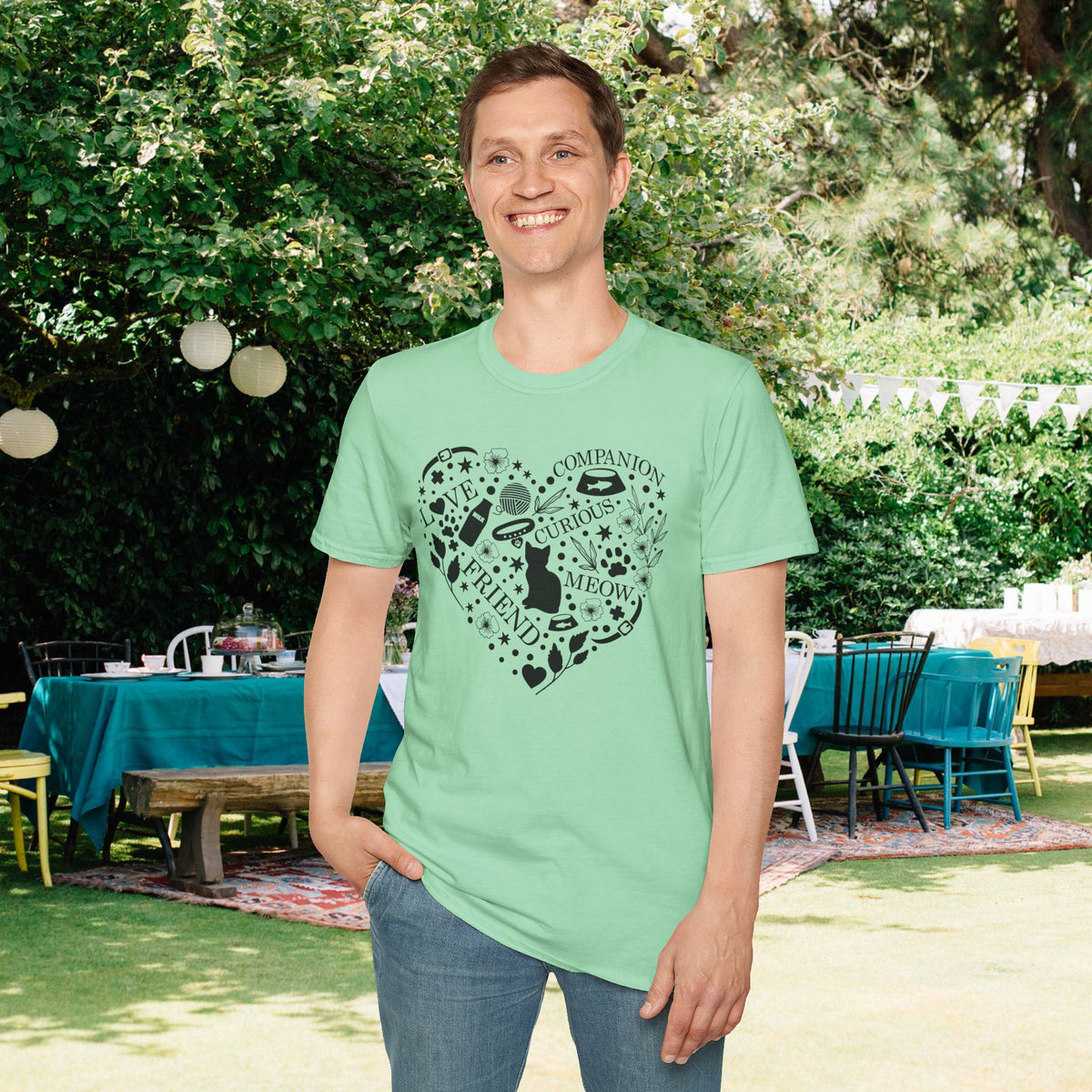 Cats Fill My Heart Adult T-shirt