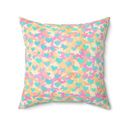 Sweetheart Camo Throw Pillow