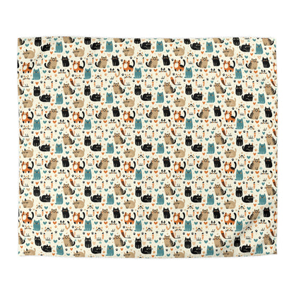 Whiskered Wonders Duvet Bedding Set