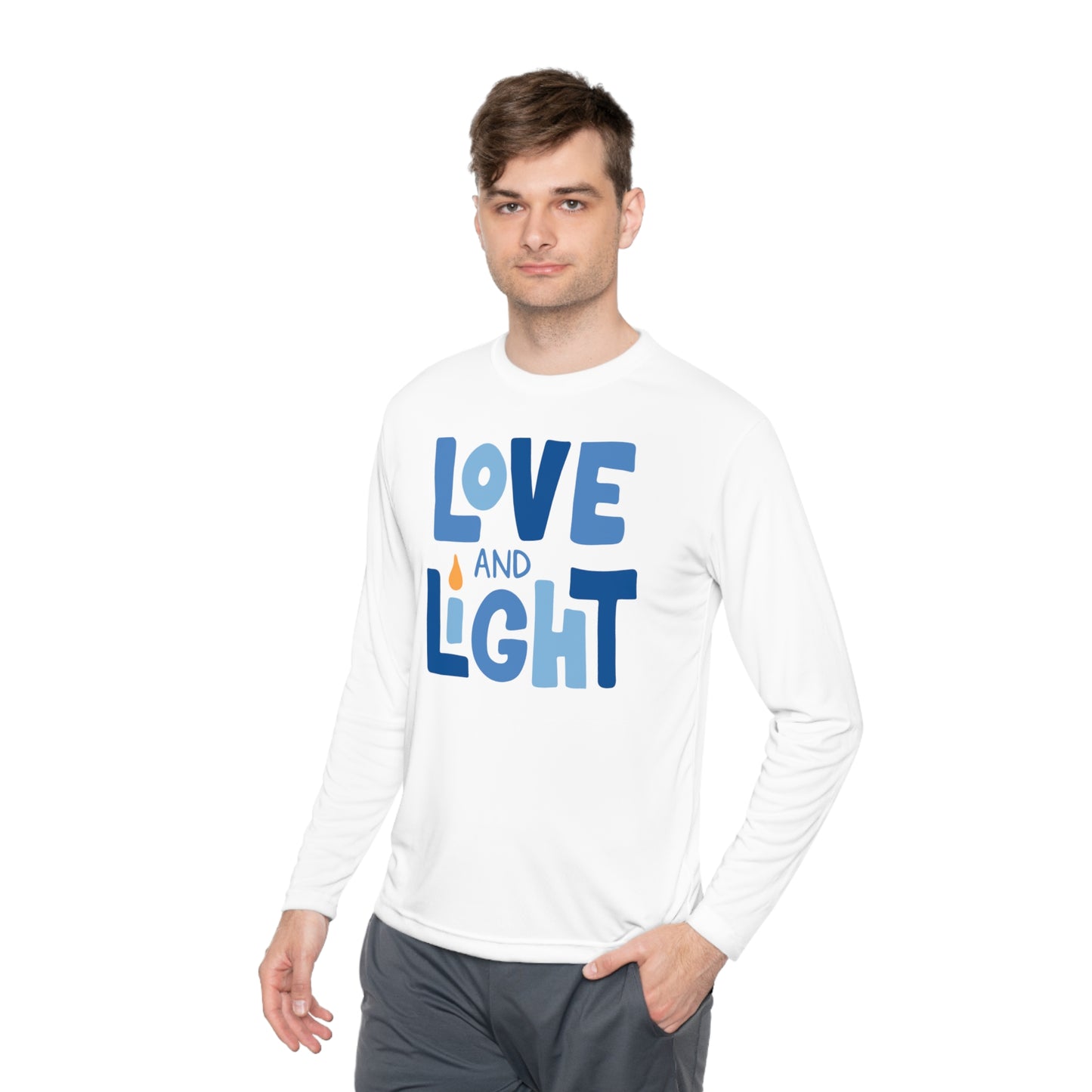 Hanukkah Love & Light 2 Adult Long Sleeve Tee