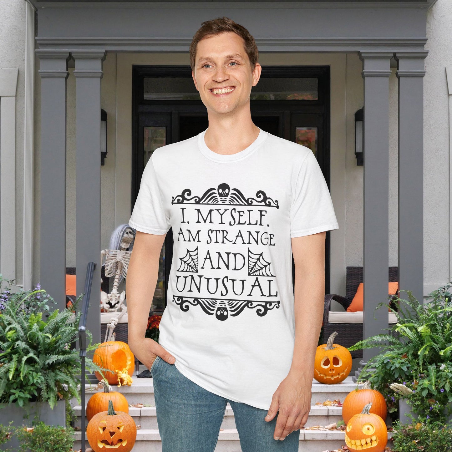 Beetlejuice I Myself Am Strange and Unusual Adult T-shirt