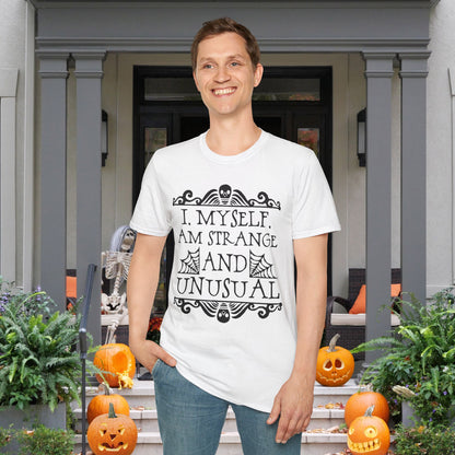 Beetlejuice I Myself Am Strange and Unusual Adult T-shirt