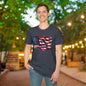 Waving American Flag Adult T-Shirt