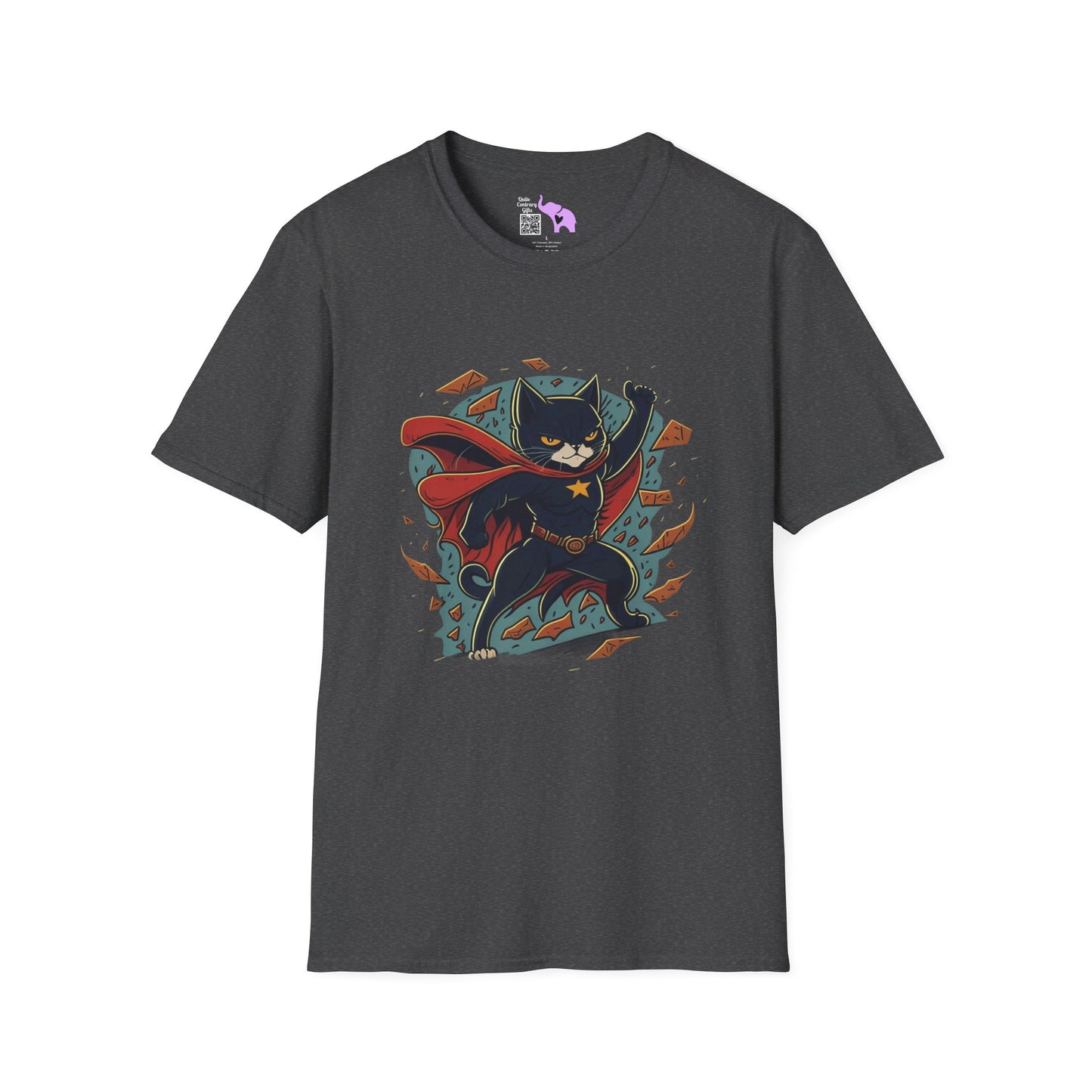 Superhero Cat Adult T-shirt