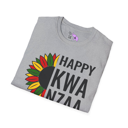 Happy Kwanzaa Sunflower Adult T-shirt