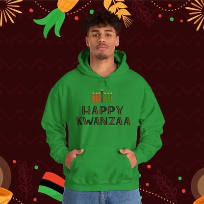 Happy Kwanzaa (Kinara) Adult Heavy Blend™ Hoodie