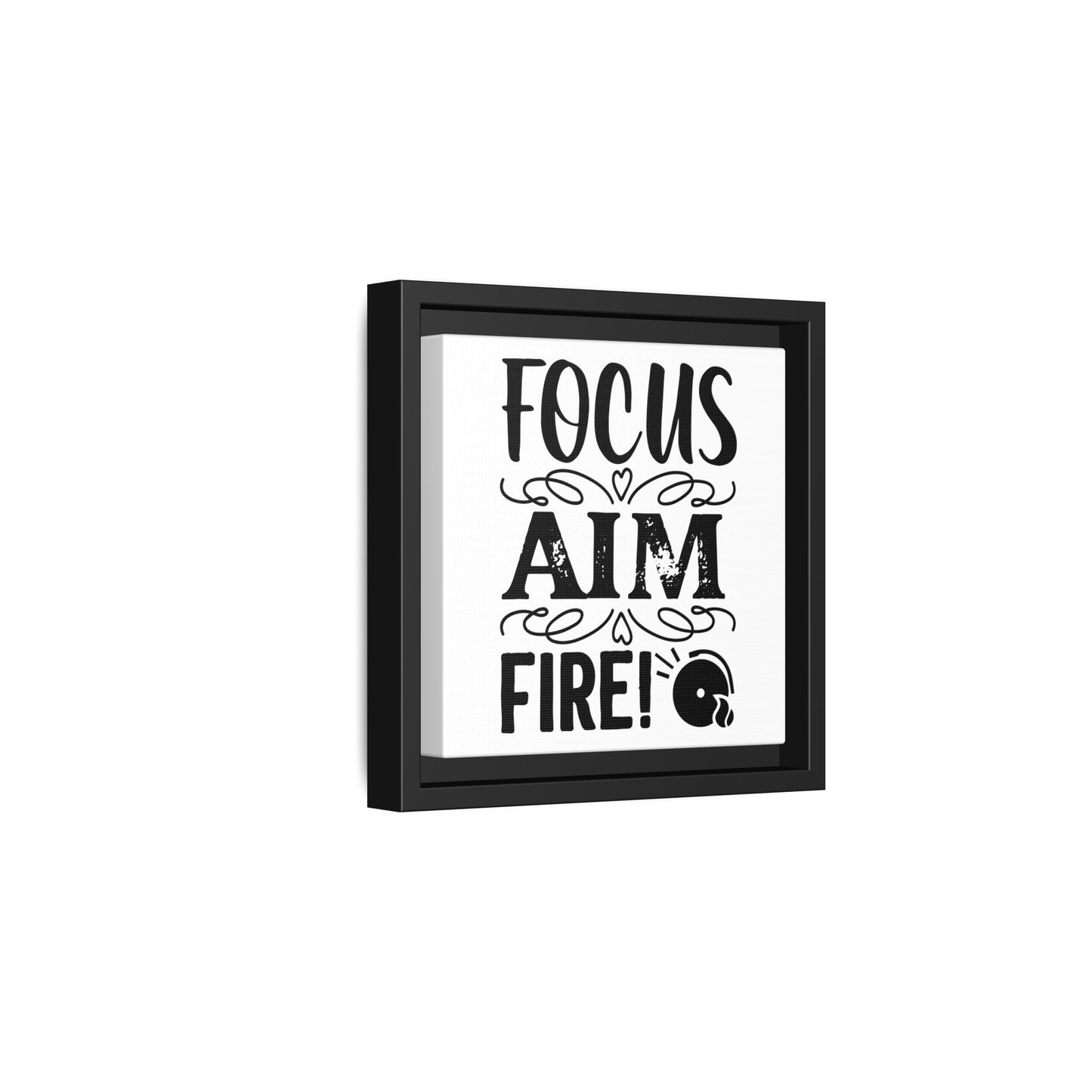Focus Aim Fire Canvas Bathroom Art