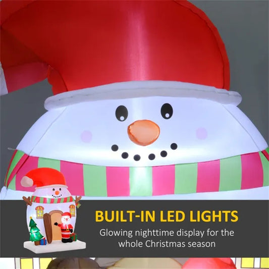 Santa’s Snowman Home LED Inflatable