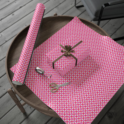 Rosy Star Garden Wrapping Paper