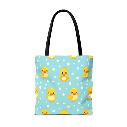 Ducky Dot Parade Canvas Tote Bag