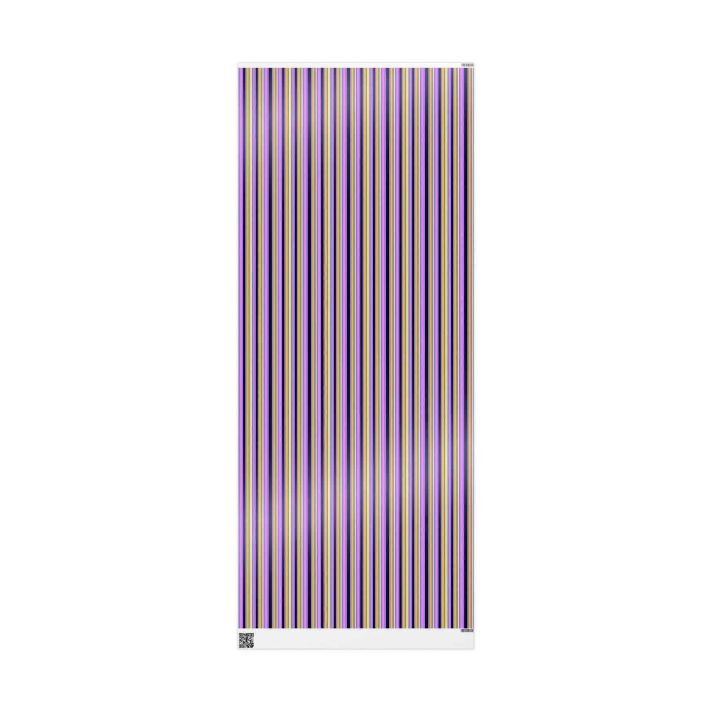 Midnight Pop Stripes Gift Wrap
