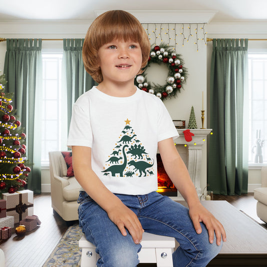 Dinosaur Christmas Tree Heavy Cotton™ Toddler T-shirt