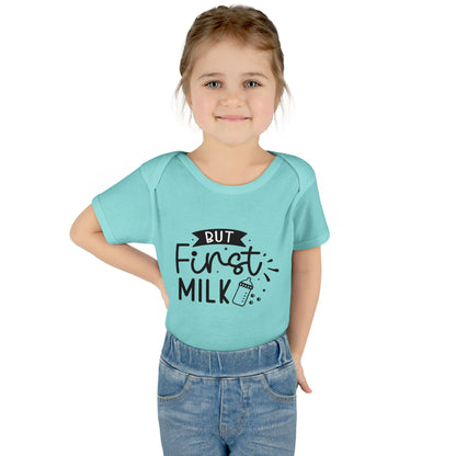 But First Milk Infant Baby Rib Bodysuit