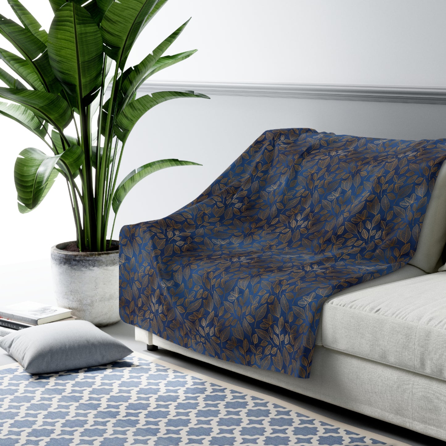 Navy & Gold Botanica Basic Bedding Set