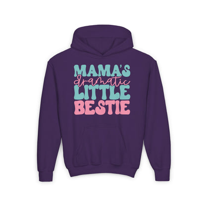Mama's Dramatic Little Bestie Youth Heavy Blend Hoodie