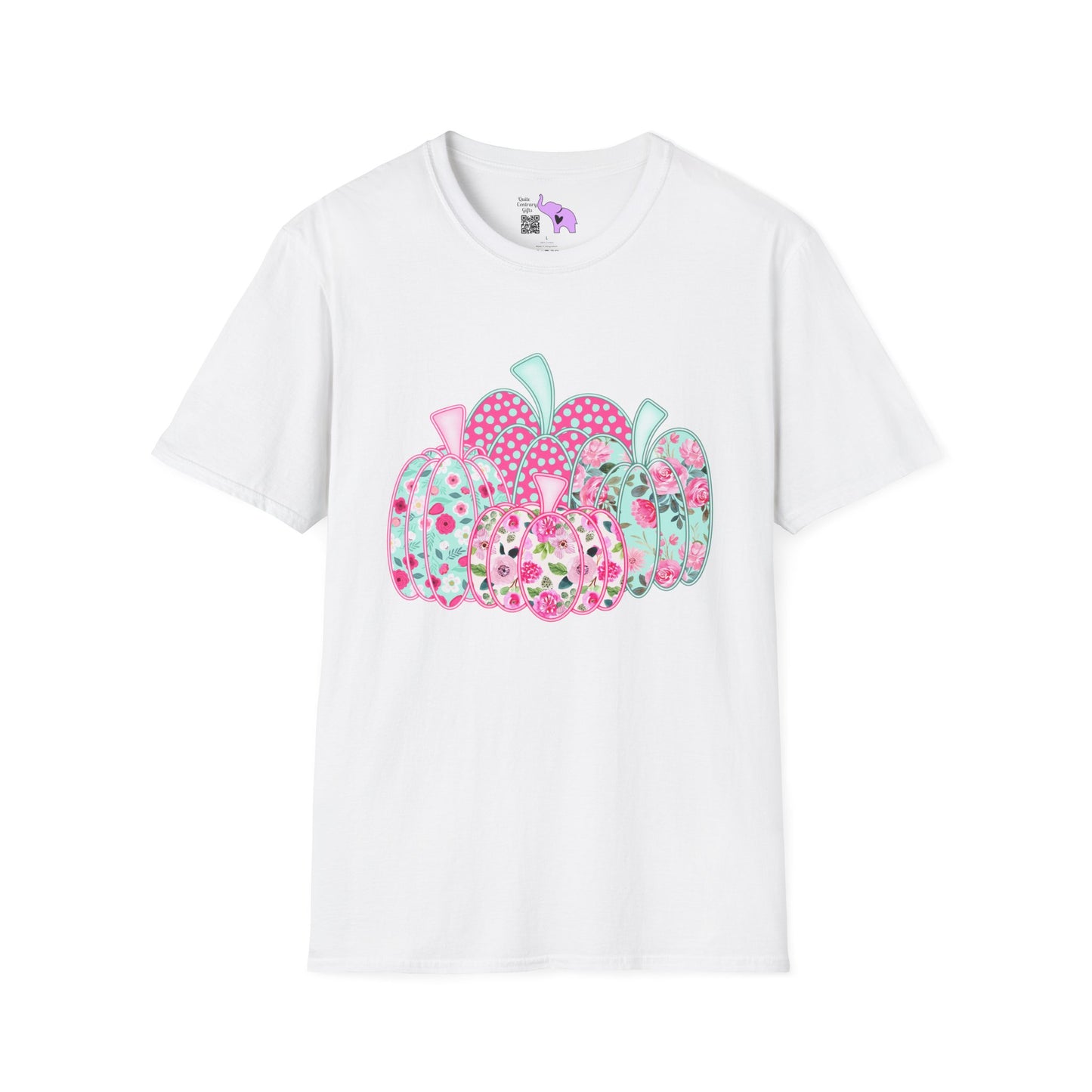 Floral Pumpkins Adult T-shirt