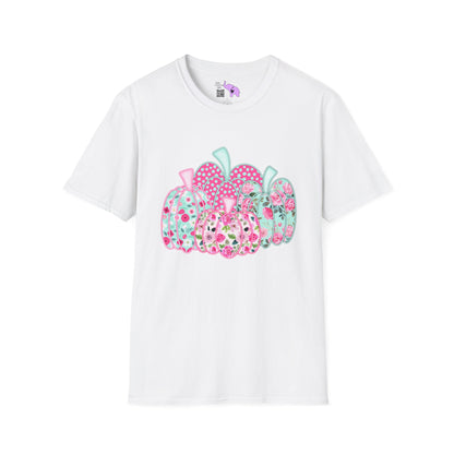 Floral Pumpkins Adult T-shirt