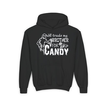 Will Trade My Brother For Candy Youth Heavy Blend Hoodie