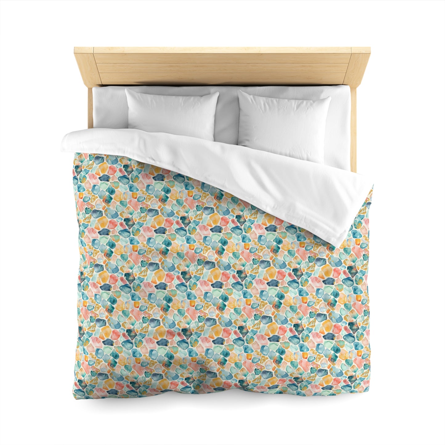 Ocean Pebble Drift Microfiber Duvet Cover