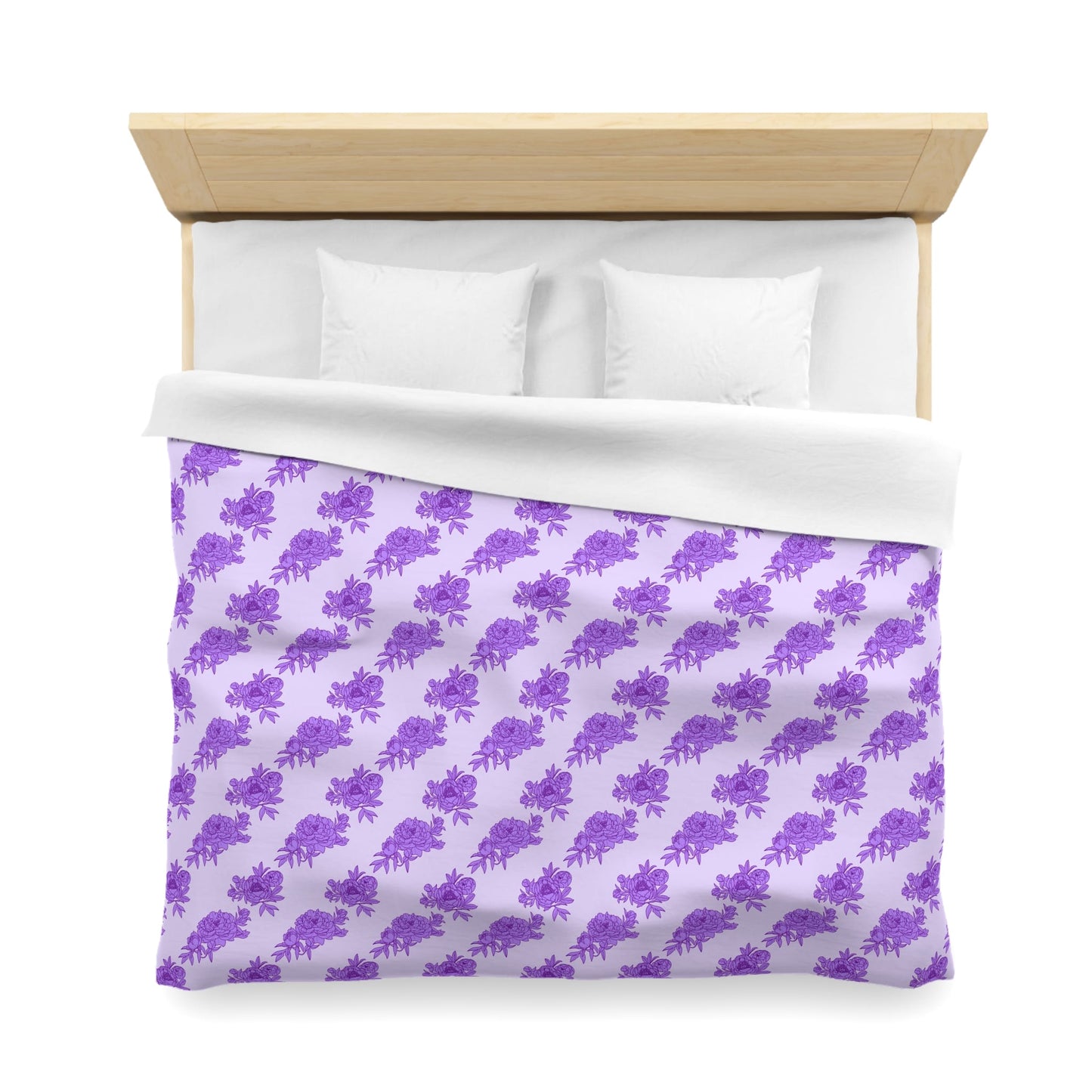 Royal Orchid Peonies Microfiber Duvet Cover